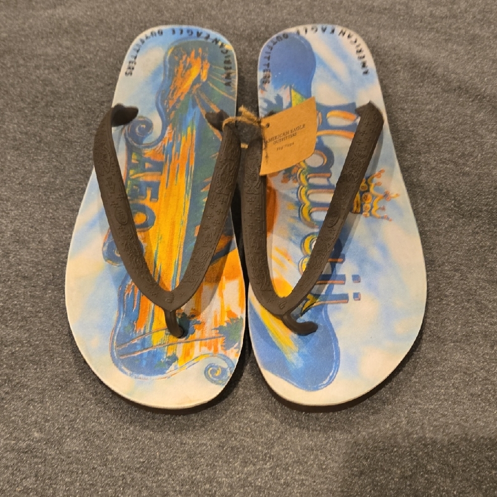 American Eagle Outfitters Brown and Blue Sandals Casual Summer Footwear